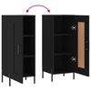 vidaXL Sideboard Schwarz 34,5x34x90 cm Holzwerkstoff