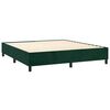 vidaXL Boxspringbett mit Matratze Dunkelgr&uuml;n 180x200 cm Samt