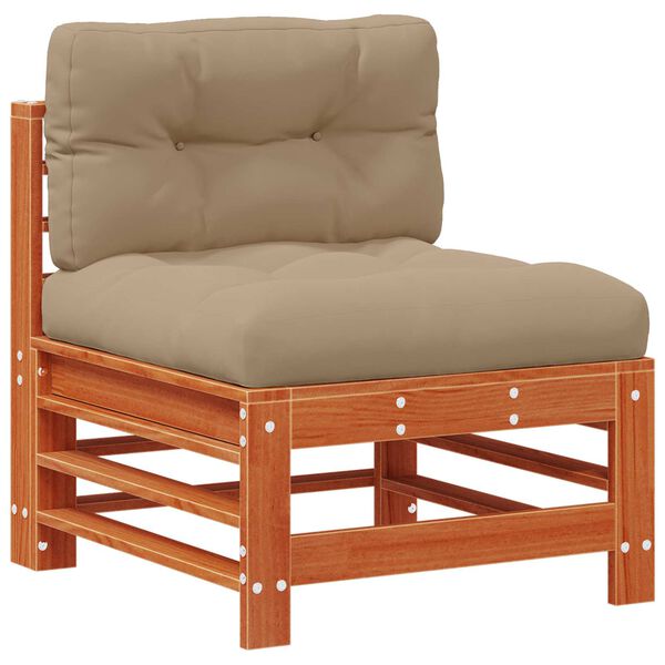 vidaXL Garten-Lounge-Set 6 pcs Wachsbraun Massives Kiefernholz