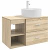 vidaXL Badezimmerm&ouml;bel-Set 2 stk. Sonoma-Eiche Holzwerkstoff