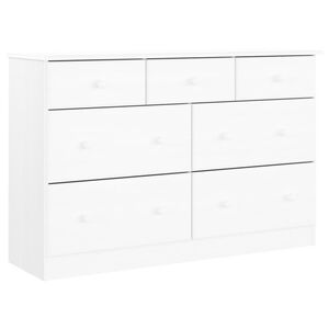 vidaXL Kommode ALTA Wei&szlig; 112x35x73 cm Massivholz Kiefer
