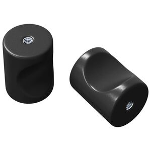 vidaXL Schrankknopf 2 pcs Schwarz 18 x 23 mm Eisen