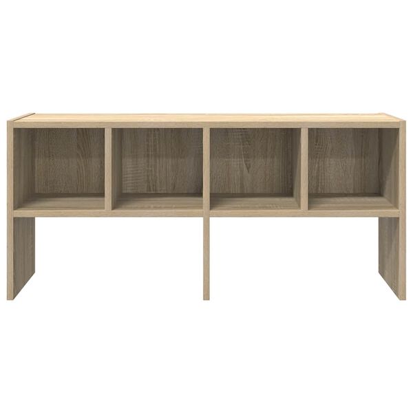 vidaXL Schuhregal Stapelbar Sonoma-Eiche 89,5x30x40 cm