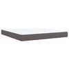 vidaXL Boxspringbett mit Matratze Grau 180x200 cm Kunstleder