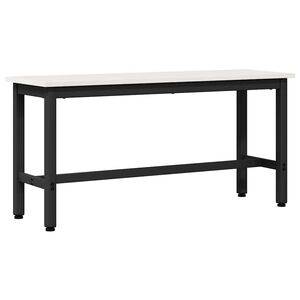 vidaXL Esstischbank Wei&szlig; 100 x 32,5 x 49 cm Massives Kiefernholz