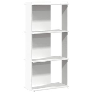 vidaXL B&uuml;cherregal 3 B&ouml;den Wei&szlig; 60x30x120 cm Holzwerkstoff