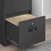 vidaXL Aktenschrank mit Schubladen 2 pcs Schwarz 44 x 50 x 106,5 cm