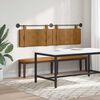 vidaXL H&auml;ngendes Kopfteil Wandmontiert Braun 190 x 55 x 5 cm Samt