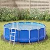 vidaXL Pool-Bodentuch Hellgrau &Oslash;306 cm Polyester Geotextil