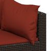 vidaXL Garten-Ecksofas mit Kissen 2 Stk. Braun Poly Rattan