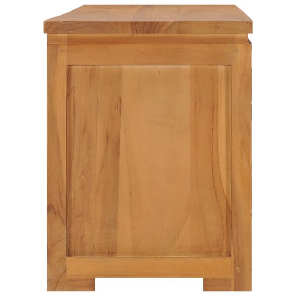 vidaXL TV-Schrank 110 x 30 x 40 cm Teak Massivholz