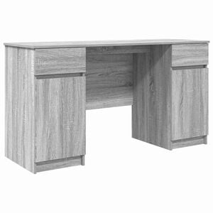vidaXL Schreibtisch Grau Sonoma Holzwerkstoff 140 x 49 x 76 cm