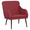 vidaXL Sessel Weinrot 63x76x80 cm Kunstleder