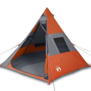 vidaXL Tipi-Campingzelt 7 Personen Orange Wasserdicht
