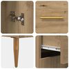 vidaXL Highboard Artisan-Eiche 69,5 x 34 x 180 cm Holzwerkstoff