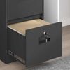 vidaXL Aktenschrank Schwarz 44 x 50 x 106,5 cm Kaltgewalzter Stahl