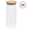 vidaXL Vorratsgl&auml;ser mit Bambusdeckel 6 Stk. 1000 ml
