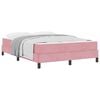 vidaXL Boxspringbett mit Matratze Rosa 140 x 210 cm Stoff