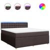 vidaXL Boxspringbett mit Matratze Dunkelbraun 180x200 cm Stoff