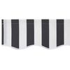 vidaXL Markisenersatzstoff Anthrazit und Wei&szlig; 330 x 195 cm Polyester