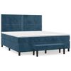 vidaXL Boxspringbett mit Matratze Dunkelblau 180x200 cm Samt