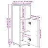 vidaXL Badezimmerschrank mit Speicher Sonoma-Eiche 30 x 35 x 95 cm