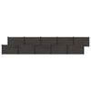 vidaXL Zaunelement 10 pcs WPC und Aluminium Schwarz