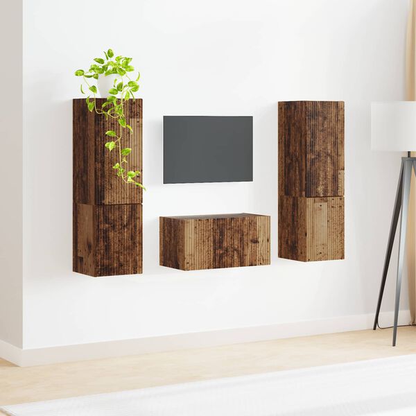 vidaXL TV-Schrankset 5 pcs Altholz Holzwerkstoff