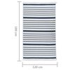 vidaXL Teppich Marineblau 120x180 cm Baumwolle