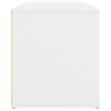 vidaXL Flurbank 80x40x45 cm Weiß Holzwerkstoff