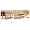 vidaXL Outdoor-Sofagarnitur 8 Stk. Wei&szlig; und Beige