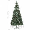 vidaXL Weihnachtsbaum Gefrostet mit Beleuchtung & Zapfen 210 cm