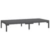 vidaXL Garten-Couchtisch Dunkelgrau Halbrundes Poly Rattan