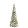 vidaXL Pop-Up-Weihnachtsbaum K&uuml;nstlich Beschneit 50 LEDs 120 cm