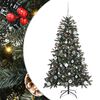 vidaXL K&uuml;nstlicher Weihnachtsbaum Gr&uuml;n 150 cm PVC, Plastik und Stahl