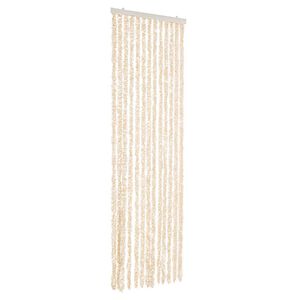 vidaXL Fliegenvorhang Beige und Wei&szlig; 56x200 cm Chenille
