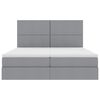 vidaXL Aufbewahrungsbett mit Matratze Hellgrau 180 x 200 cm Kunstleder