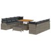 vidaXL Garten-Sofa-Set mit Kissen mit Speicher mit Kissen 11 pcs Grau