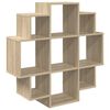 vidaXL Wandregal Sonoma-Eiche 90 x 25 x 90 cm Holzwerkstoff