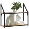 vidaXL Wandregal mit Regal Artisan-Eiche 60 x 21 x 51 cm Holzwerkstoff