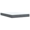 vidaXL Boxspringbett mit Matratze Dunkelgrau 140x200 cm Samt