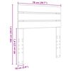 vidaXL Kopfteil mit Kopfteil Graues Sonoma 75 cm Holzwerkstoff