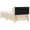 vidaXL Boxspringbett mit Matratze mit Kopfteil Creme 90 x 200 cm Stoff
