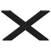 vidaXL Couchtischbeine X-Form 2 Stk. Schwarz 70x(42-43) cm Stahl