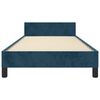 vidaXL Bettgestell ohne Matratze Dunkelblau 90x190 cm Samt