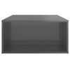 vidaXL Couchtisch Hochglanz-Grau 90x67x33 cm Holzwerkstoff