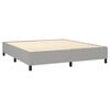 vidaXL Boxspringbett mit Matratze Hellgrau 180x200 cm Stoff