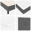 vidaXL Boxspringbett mit Matratze Dunkelgrau 120 x 190 cm Stoff