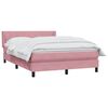 vidaXL Boxspringbett mit Matratze Rosa 160x210 cm Samt