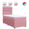 vidaXL Boxspringbett mit Matratze Rosa 90x200 cm Samt